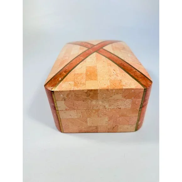 Marble Dresser Jewlery Boudier Box Maitland Smith Tessellated Stone Malachite